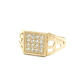 Stone Square Ring 10K Gold