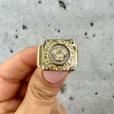 Medusa Corner Ring 10K Gold