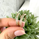 Med Round Hoop Earrings 10K Gold
