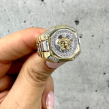 Shiny Medusa Ring 10K Gold