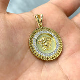 Medusa Pendant 10K Gold 26x26mm