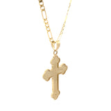 Diamond Cut Orthodox Cross Pendant 10K Gold