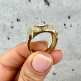 Medusa Corner Ring 10K Gold