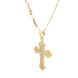 Diamond Cut Orthodox Cross Pendant 10K Gold