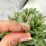 Med Round Hoop Earrings 10K Gold