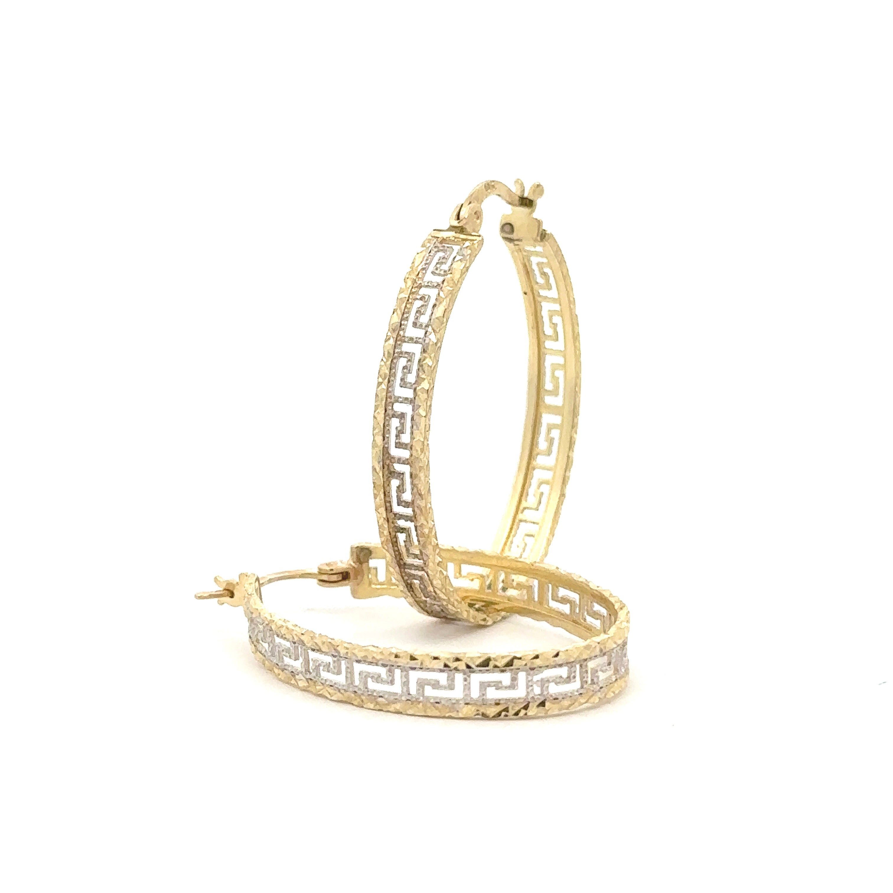 Oval Hoop Earrings 10K Gold