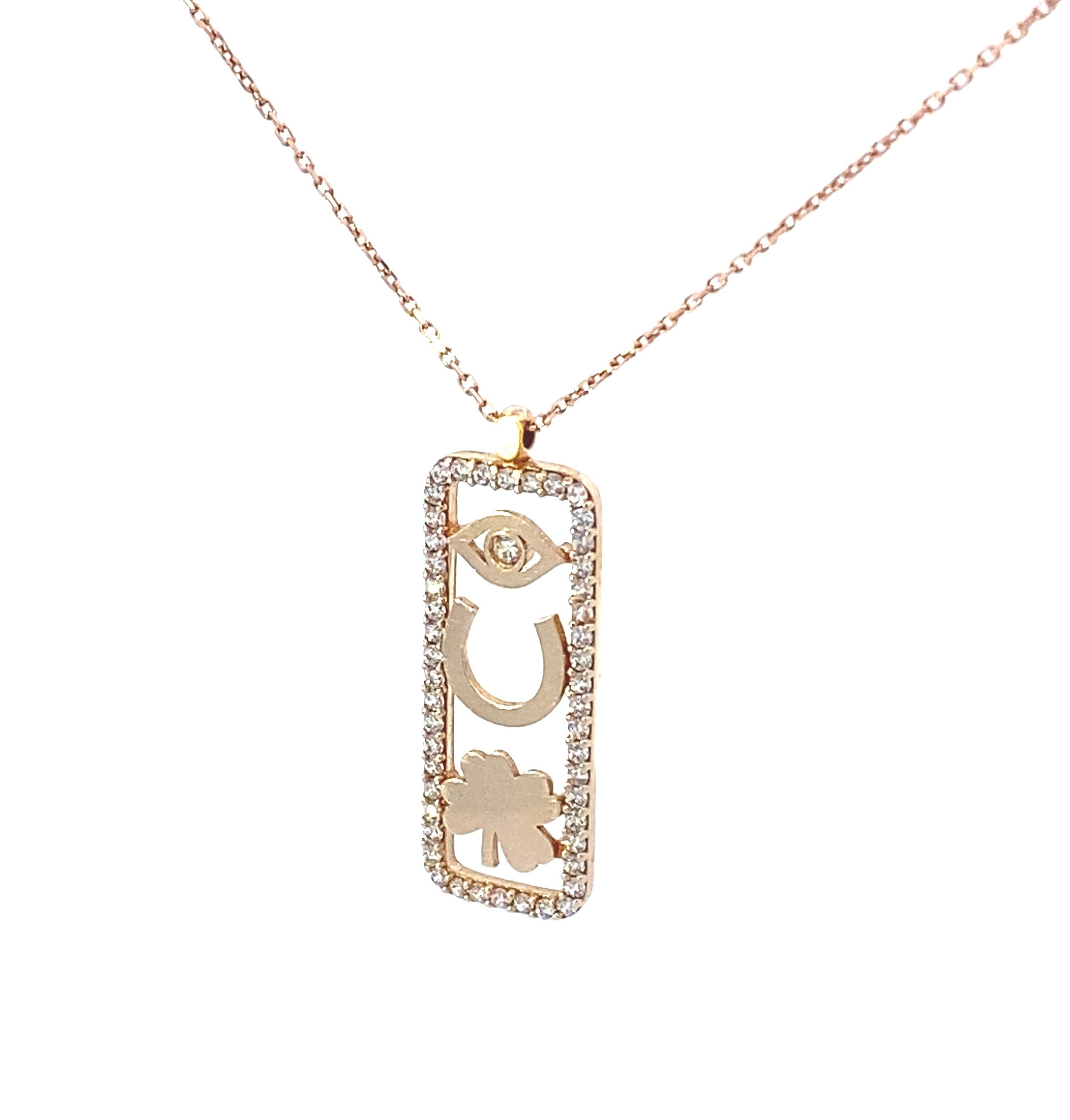 3 Luck Necklace 14K Gold