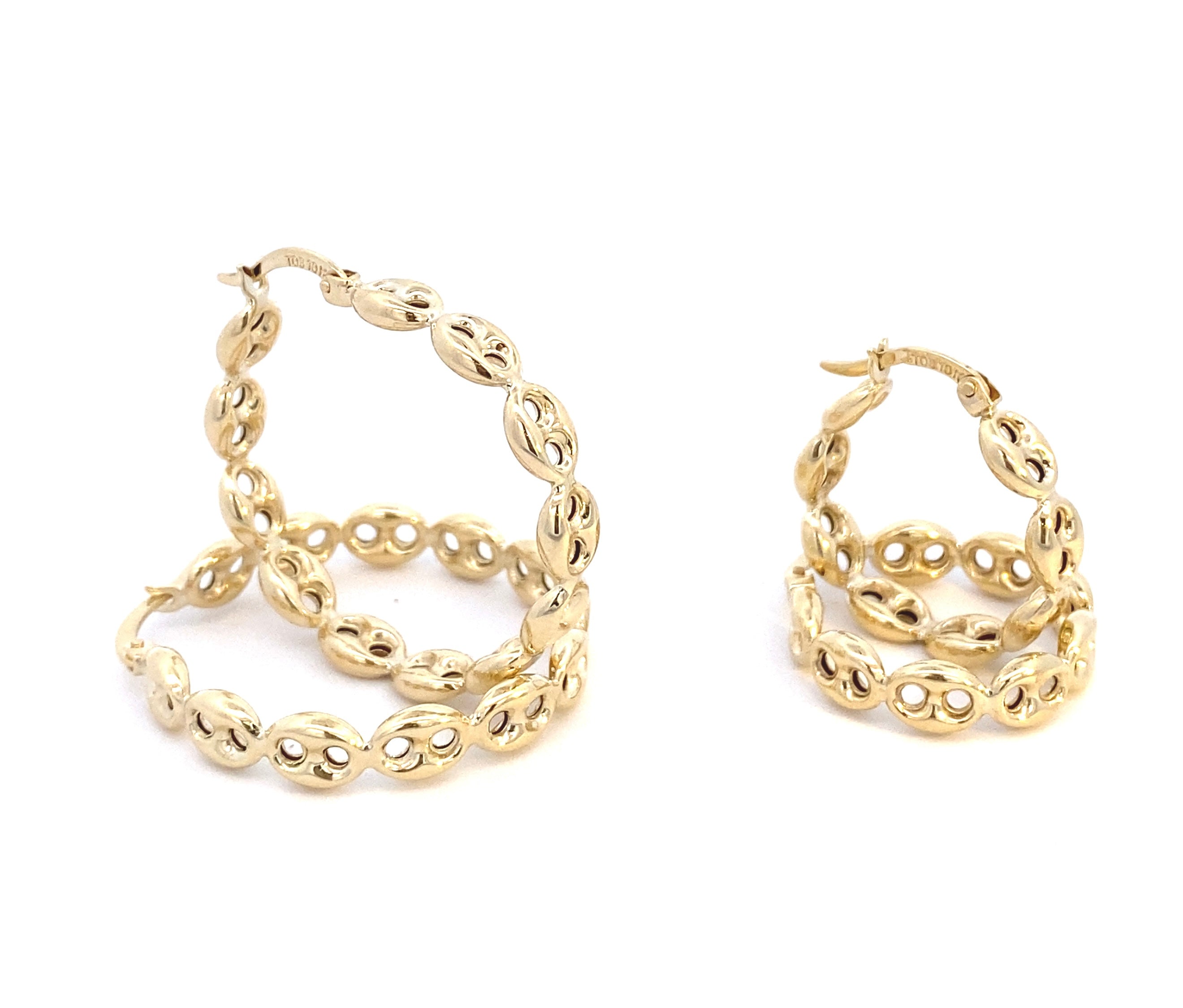 Belle Hoop Earrings 10k Gold