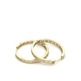 Med Round Hoop Earrings 10K Gold