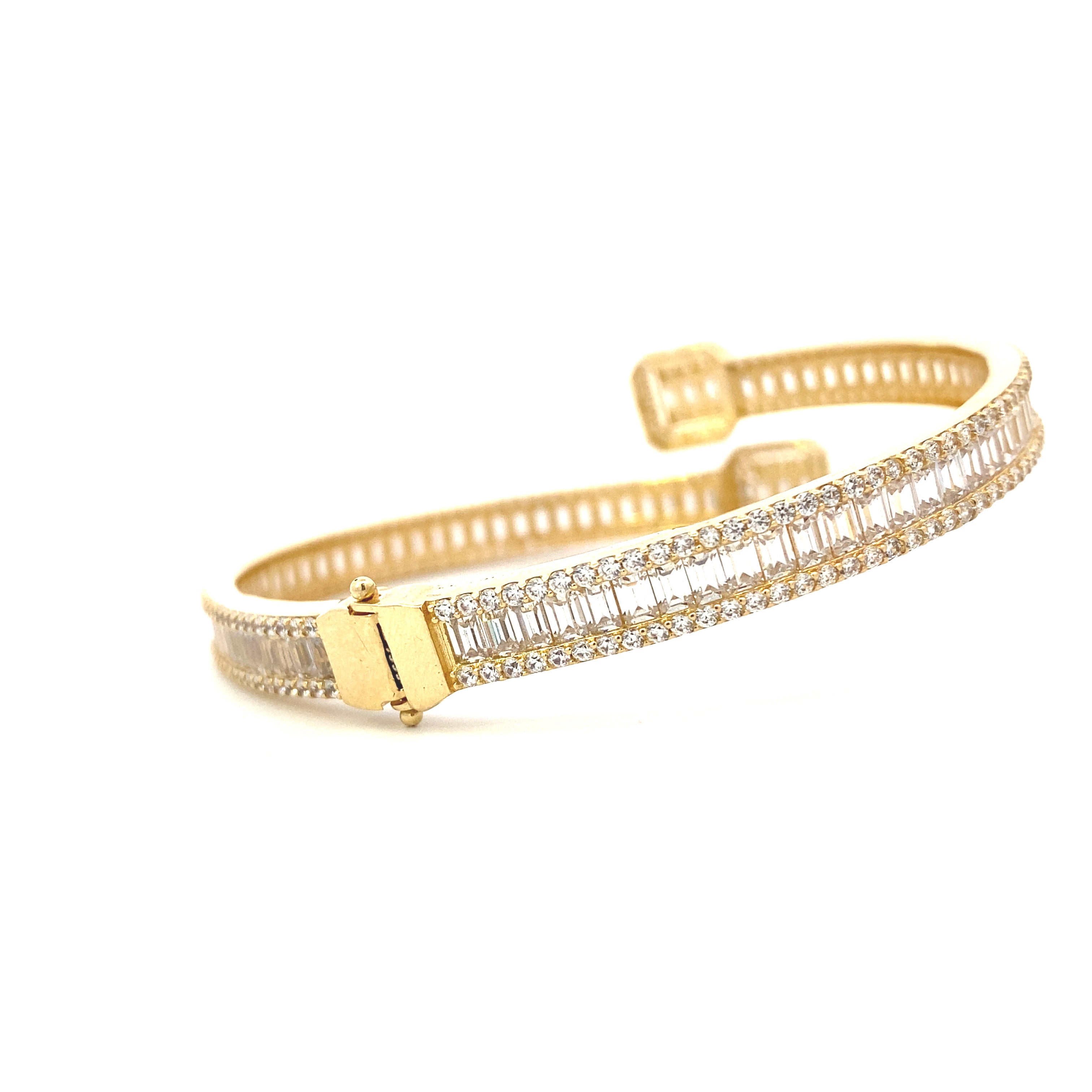Bling Bangle Bracelet 10K Gold