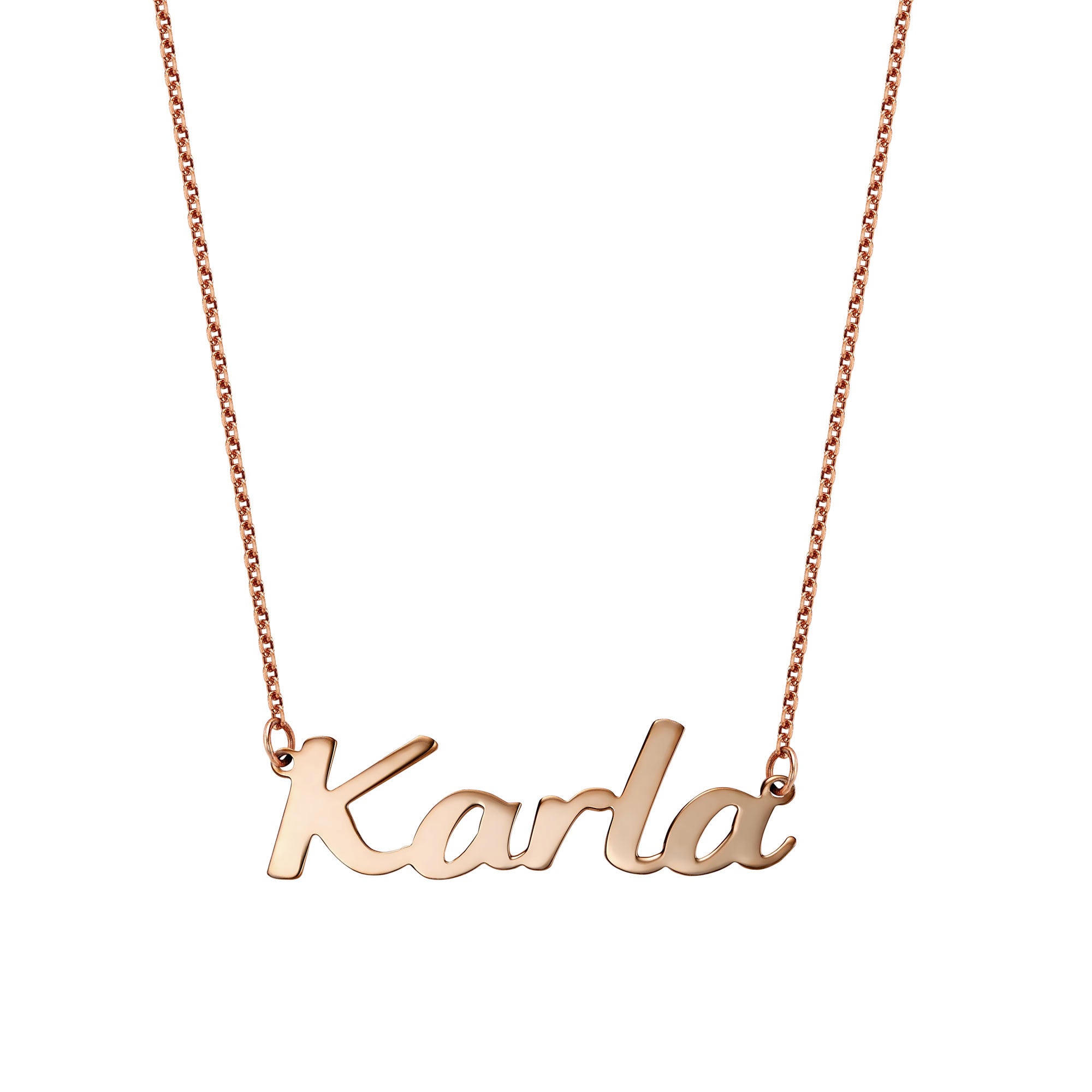 Smart Name Necklace Solid Gold