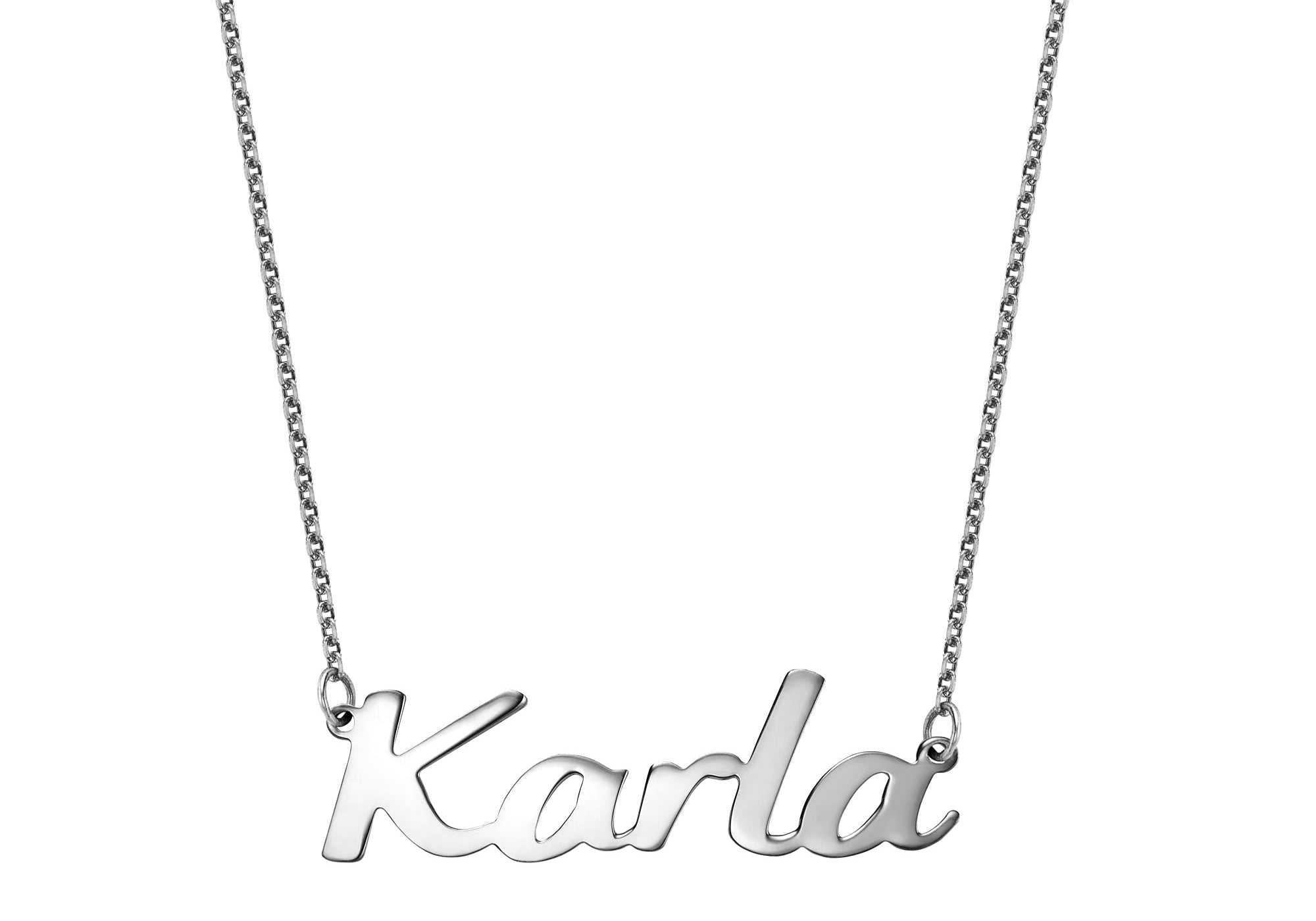 Smart Name Necklace Solid Gold