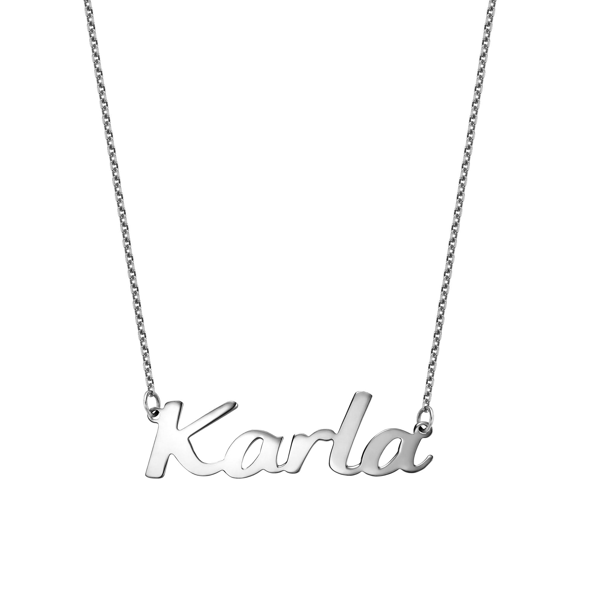 Smart Name Necklace Solid Gold