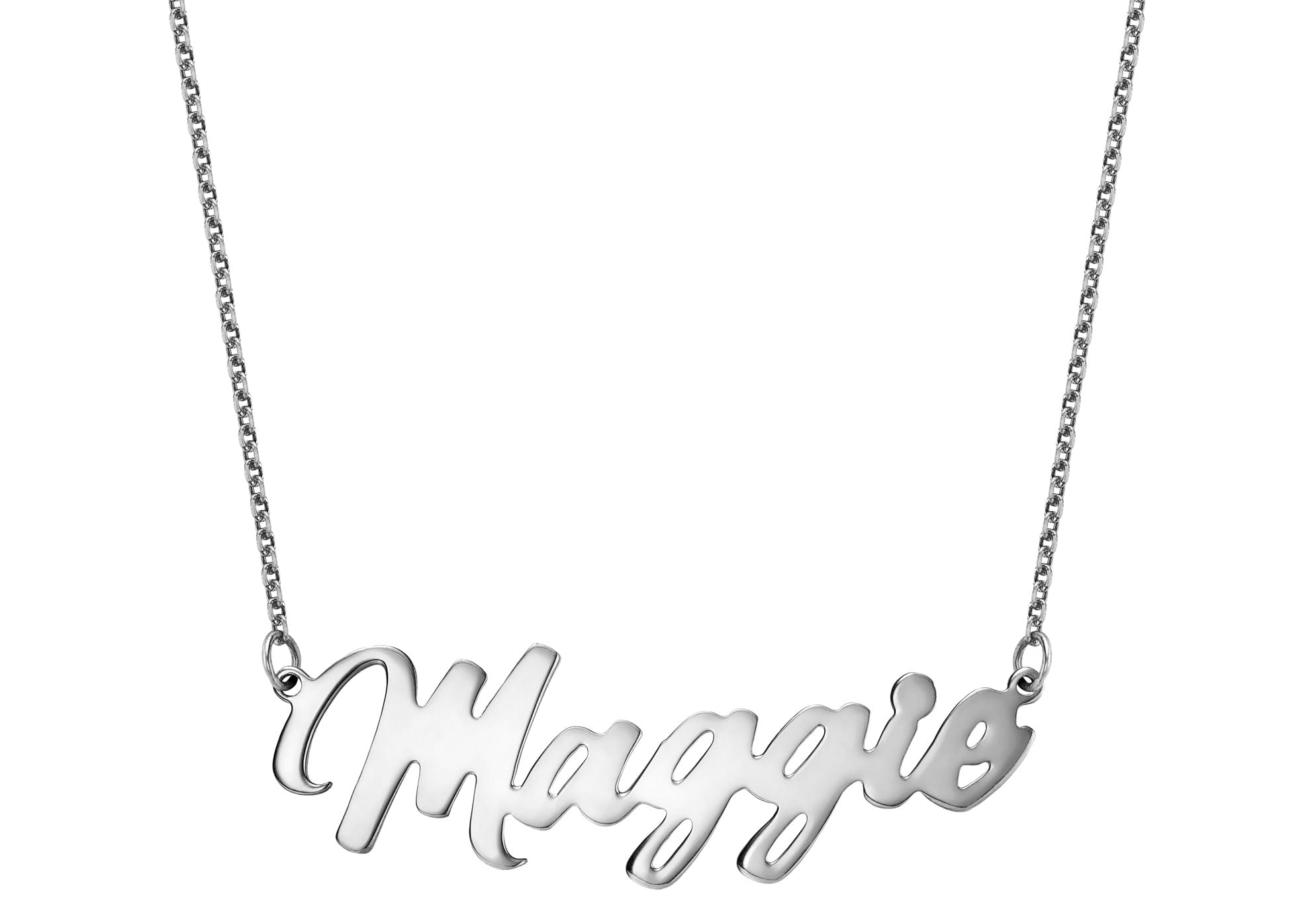 Posh Name Necklace Solid Gold