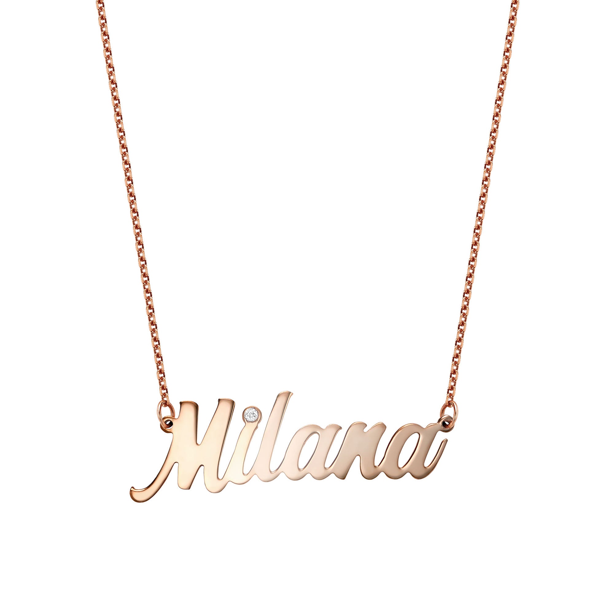 Classy Name Necklace Solid Gold