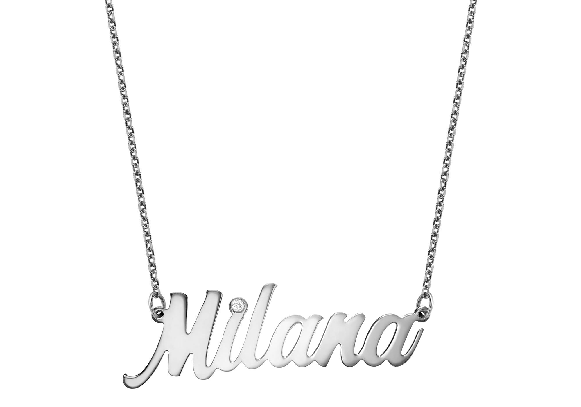Classy Name Necklace Solid Gold