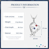 LOVE Heart Necklace 2 to 4 Stones