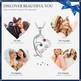 LOVE Heart Necklace 2 to 4 Stones