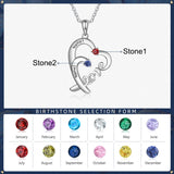 LOVE Heart Necklace 2 to 4 Stones