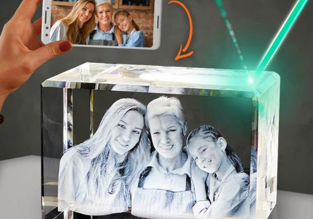 3D Crystal Large Presidential Wide 27x18cm 1 to 14 People