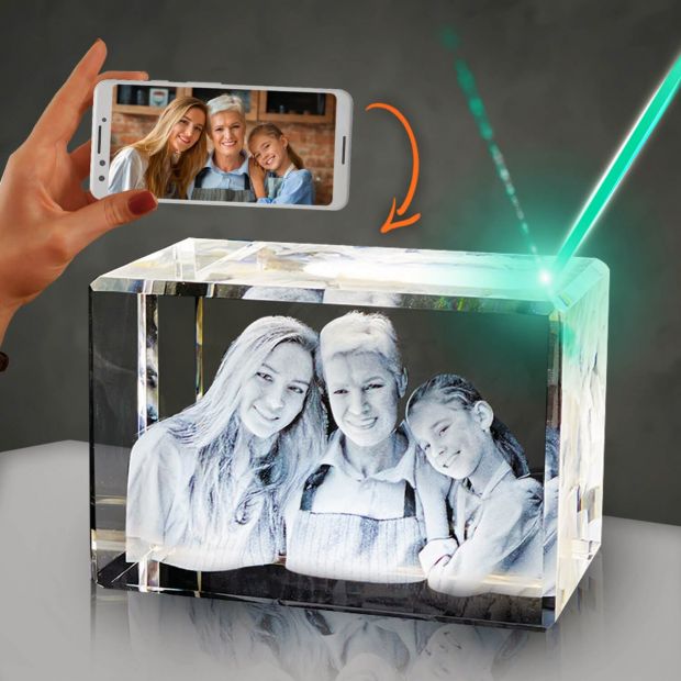 3D Crystal Large Presidential Wide 27x18cm 1 to 14 People