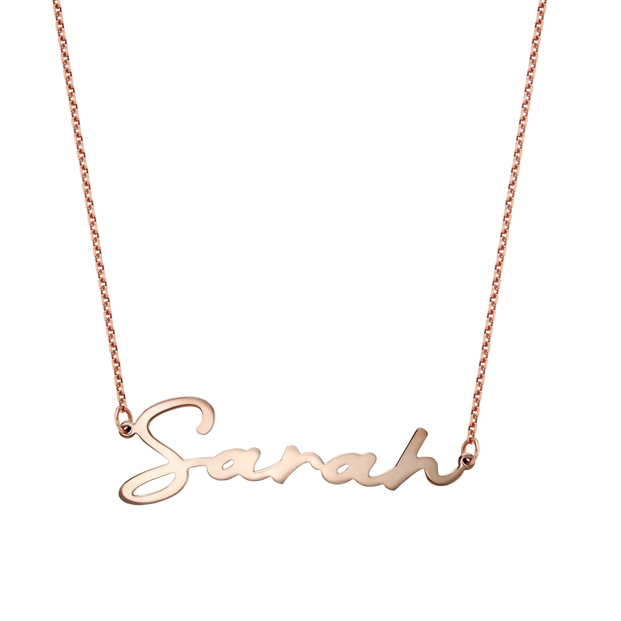 Signature Name Necklace Solid Gold