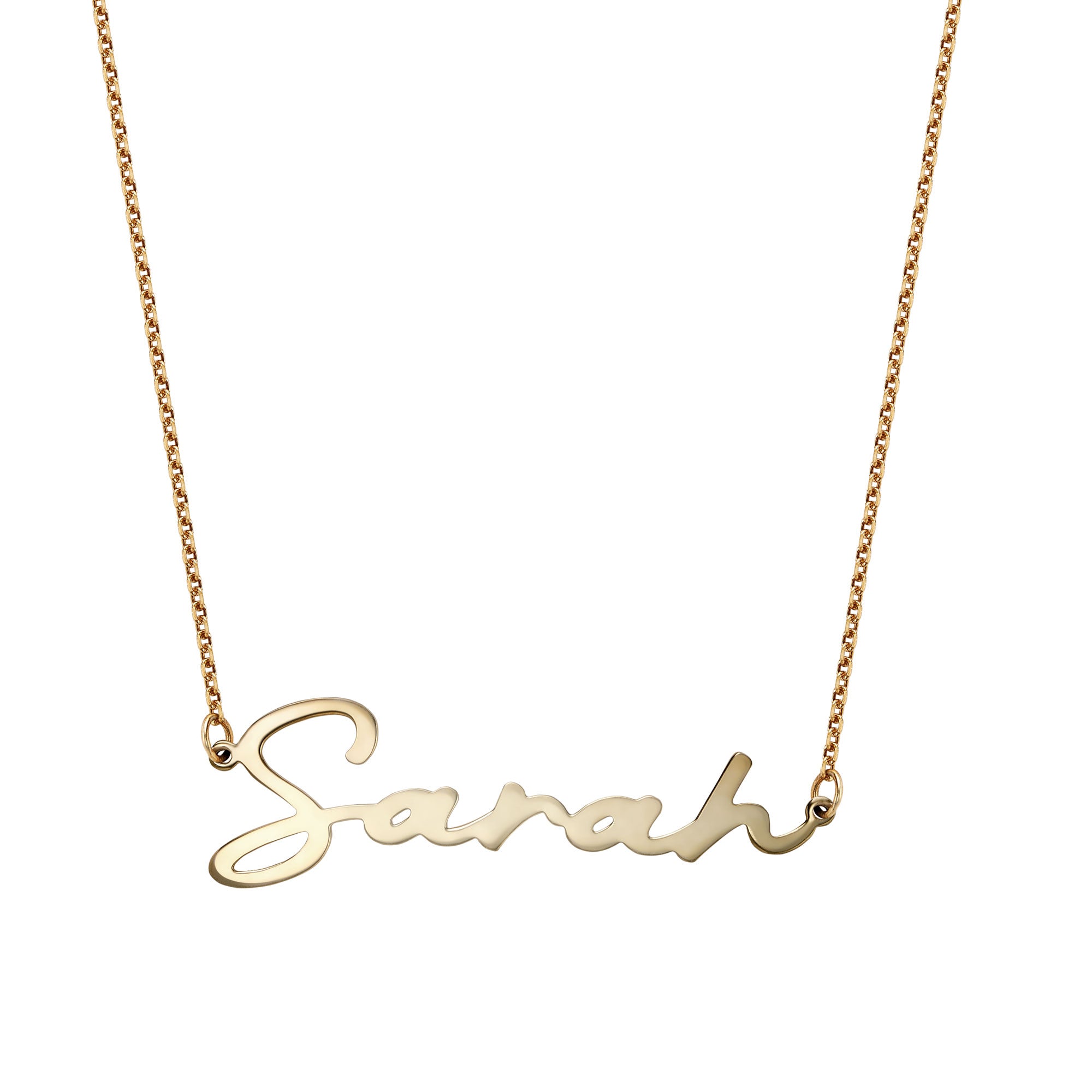 Signature Name Necklace Solid Gold