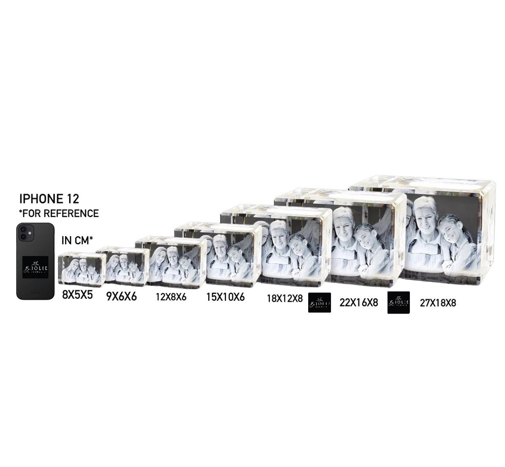 Cristal Rectangle Large Mini Mantel 15x10cm 1 à 6 Faces